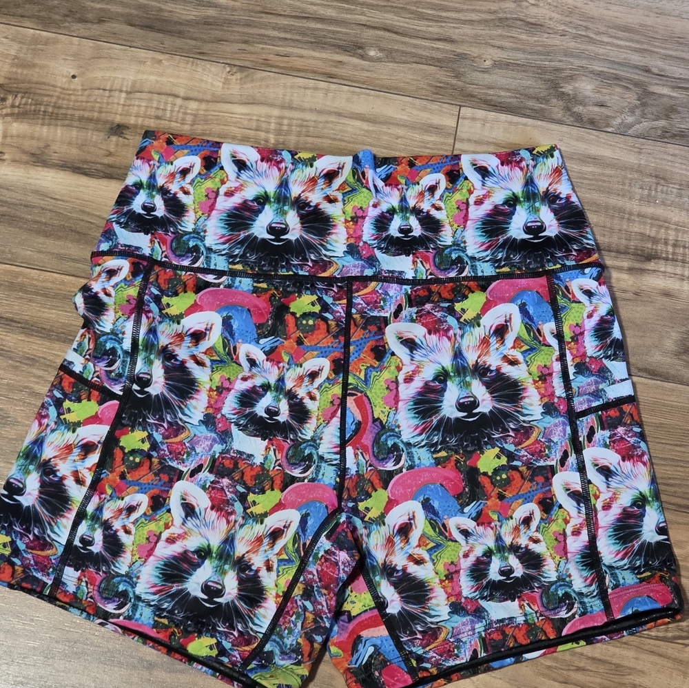 Constantly Varied Gear High Waist Colorful Raccoon Shorts - Picture 10 of 11